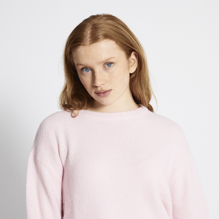Basic knit sweater "Signe" Light Pink